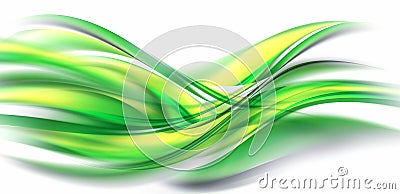 Green waves dynamic abstract background Stock Photo