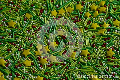 Green abstract background. Background of sugar colored figures. Stock Photo