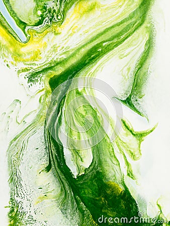 Green marble abstract hand painted background Stock Photo