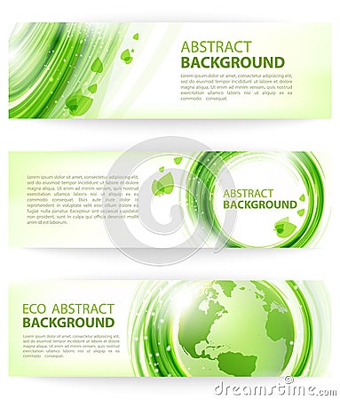 Green abstract vector background with Earth Vector Illustration