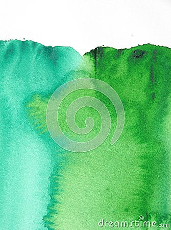 Green abstract watercolor background Stock Photo