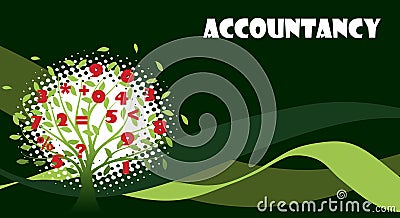 Green accountancy illustration Vector Illustration