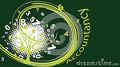 Green accountancy tree Vector Illustration