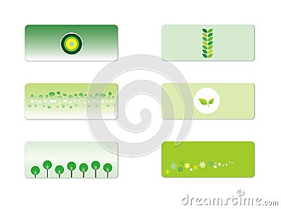 Green Ad background Stickers Vector Illustration