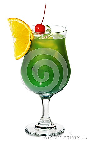 Green Alcoholic Cocktail Stock Photo