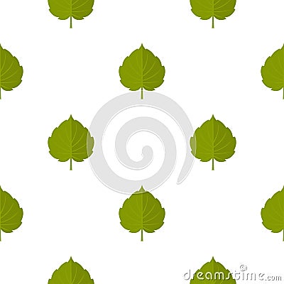 Green alder leaf pattern seamless Vector Illustration