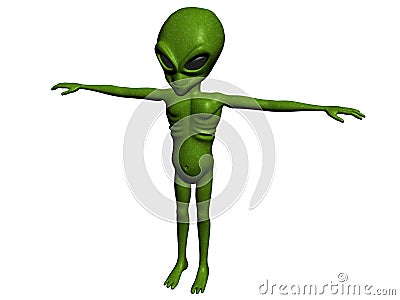 Green alien Stock Photo