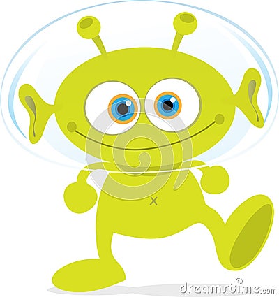 Green Alien Vector Illustration