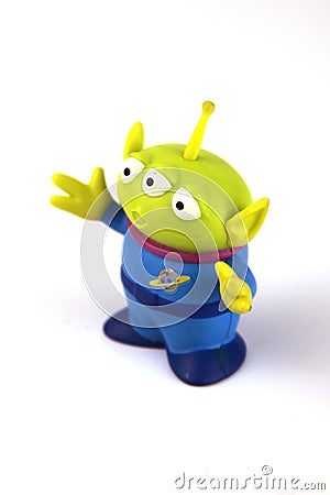 Green alien is a character from the movie series Toy Story Editorial Stock Photo