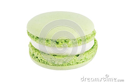 Green apple cookies isolated on white Stock Photo