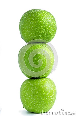 Green Apple Healthy balance concept Stock Photo