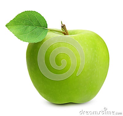 Green apple isolated Stock Photo