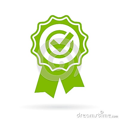 Green approval certificate Vector Illustration