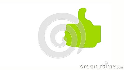 Green approval symbol on white background, isolates Stock Photo