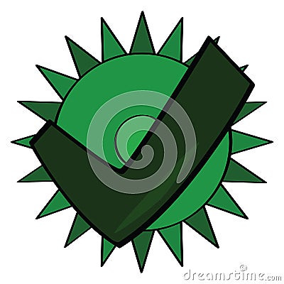 Green approved Vector Illustration