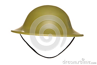 Green army fancy dress helmet Stock Photo