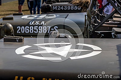 World War Two U.S. Army Jeep Editorial Stock Photo