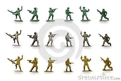 Green Army Men Stock Photo