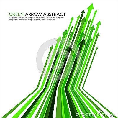 Green arrow line striped sharp vector abstract background Vector Illustration