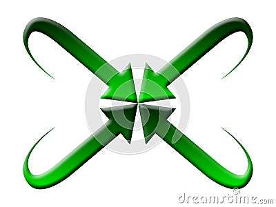 Green arrow logo Stock Photo