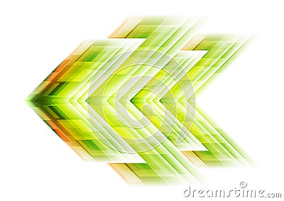 Green arrow tech background Vector Illustration