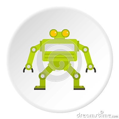 Green automatic mechanism icon circle Vector Illustration