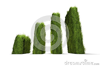 Green awareness chart Stock Photo