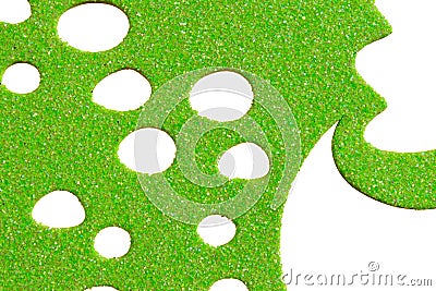 Green background abstract geometric shapes isolated Stock Photo