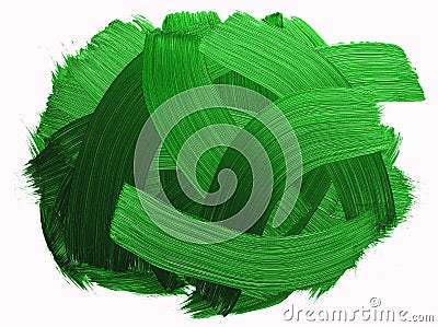 Green background from brush strokes of green metallic paint Stock Photo