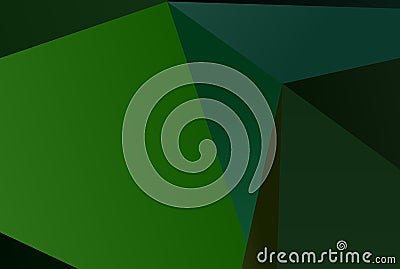 Green background with triangles Simple geometric background with gradient shapes. Triangles of different scale, size and shape Vector Illustration