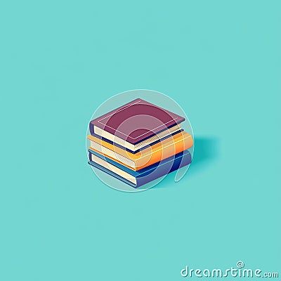 A green-backgrounded mockup displaying notepads in an array of colors Stock Photo