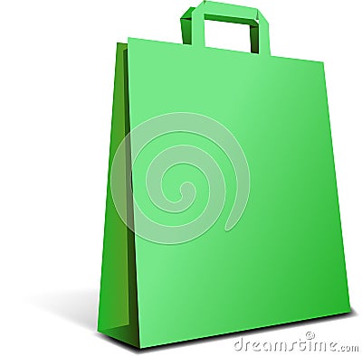 Green bag Stock Photo