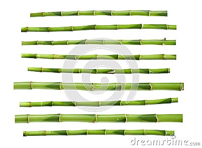 Green bamboo sticks Stock Photo