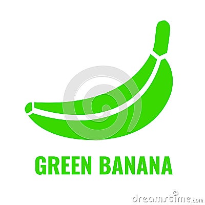Green banana vector icon Vector Illustration