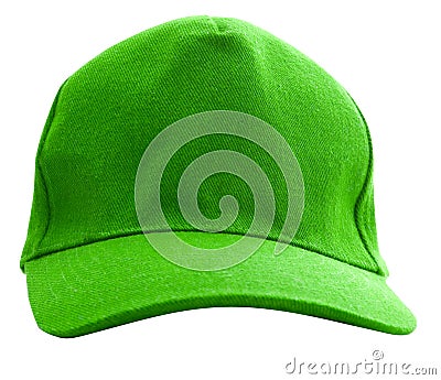 A Green Baseball Cap Is Isolated Stock Image - Image: 9973941