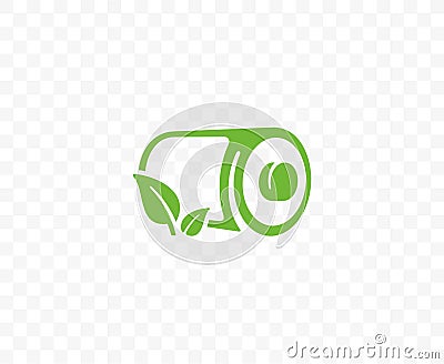 Green battery and process of recycling battery logo design. Ecological lithium-Ion battery recycling or safe energy graphic design Vector Illustration