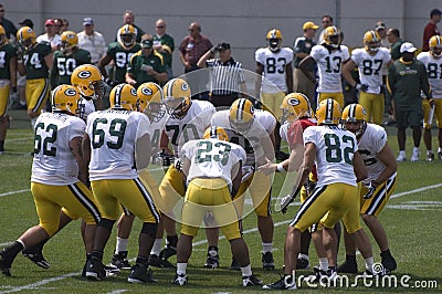 Green Bay Packers NFL Football Training Camp Scene Editorial Stock Photo