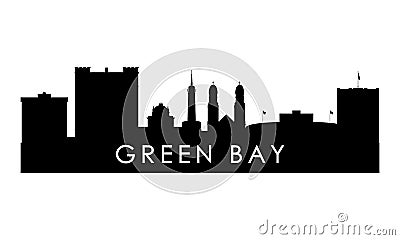 Green Bay skyline silhouette. Vector Illustration