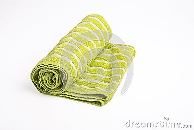 Green Beach Towel Stock Photo