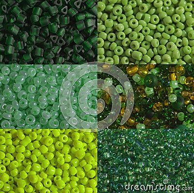 Green beads macro Stock Photo