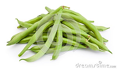 Green beans isolated on white background Stock Photo