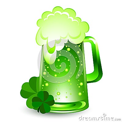 Green beer Vector Illustration