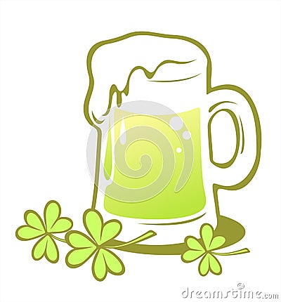 Green beer Vector Illustration