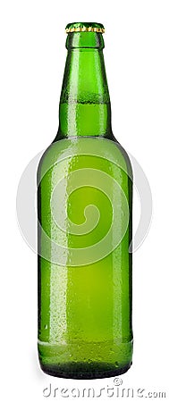 Green beer bottle Stock Photo