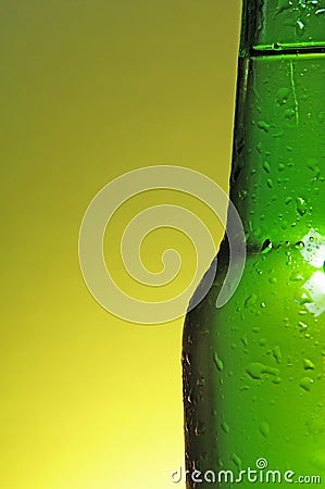 Green beer bottle Stock Photo
