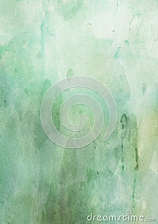 Green and Beige Grunge Watercolour Texture Stock Photo