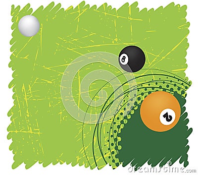 Green billiard motive Vector Illustration