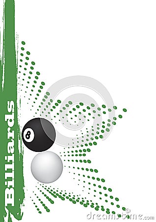 Green billiard star Vector Illustration