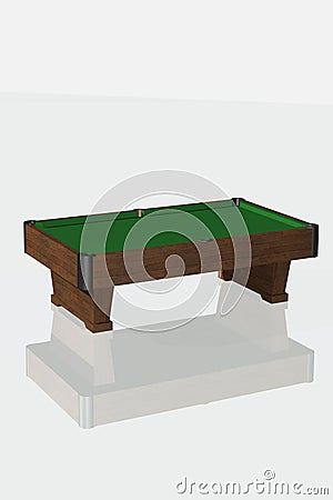 Green billiard table Stock Photo