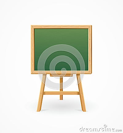 Green Black Board School. Vector Vector Illustration